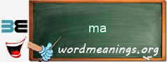 WordMeaning blackboard for ma